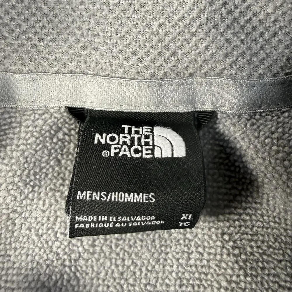 North Face Pullover 1/4 Zip Fleece Sweater Mens XL Gray Gorpcore Y2K